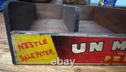Ancien présentoir chocolat Kohler gala peter nestle cailler no plaque émaillée