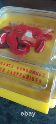 Ancien ramasse monnaie publicitaire vache qui rit no plaque émaillée gerrer