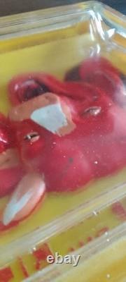 Ancien ramasse monnaie publicitaire vache qui rit no plaque émaillée gerrer