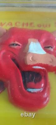 Ancien ramasse monnaie publicitaire vache qui rit no plaque émaillée gerrer