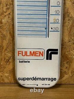 Ancien thermomètre publicitaire Fulmen, déco garage vintage, années 60,70