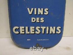 Ancien thermomètre tole peinte vins des celestins