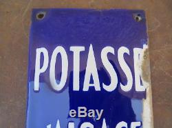 Ancienne Emaille Plaque De Proprete Potasse D'alsace Publicite Email