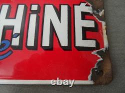 Ancienne Et Originale Plaque Emaillee Le Dauphine Libere