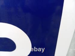 Ancienne Grande Plaque Emaillee Parking Visiteurs Obligatoire