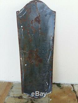 Ancienne Grande plaque émaillée bombée BOUILLON KUB Exiger le K 10C 33x99cm