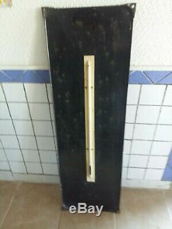 Ancienne Grande plaque émaillée thermomètre Bougies EYQUEM 33x99cm