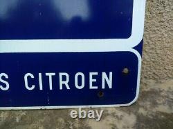 Ancienne PLAQUE EMAILLEE CITROËN arrêt autocar transport Citroën