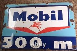 Ancienne PLAQUE EMAILLE MOBIL OIL PEGASE ART FRANCE, AUTO. MOTO. GARAGE.no copie