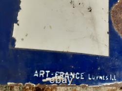 Ancienne PLAQUE EMAILLE MOBIL OIL PEGASE ART FRANCE, AUTO. MOTO. GARAGE.no copie
