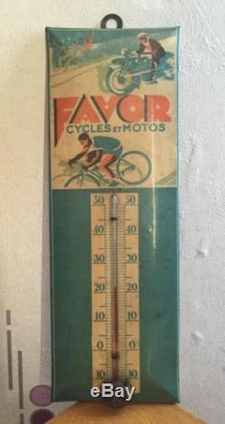 Ancienne Plaque Emaillée Publicitaire FAVOR CYCLES et MOTOS