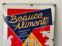Ancienne Plaque Emaillee Beauce Aliment Hebert Chartres Emaillerie Strasbourg