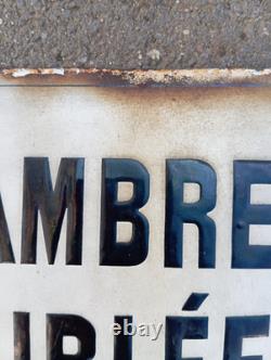 Ancienne Plaque Emaillee Bombee Chambres Meublees Avec Cuisines