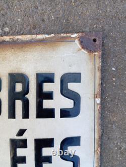 Ancienne Plaque Emaillee Bombee Chambres Meublees Avec Cuisines