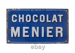 Ancienne Plaque Emaillée CHOCOLAT MENIER