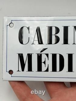 Ancienne Plaque Émaillée Cabinet Médical