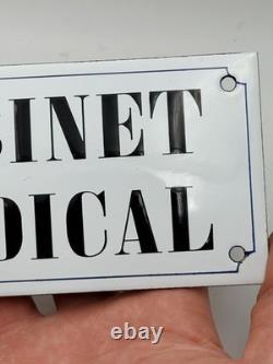 Ancienne Plaque Émaillée Cabinet Médical