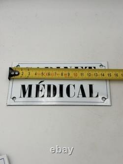 Ancienne Plaque Émaillée Cabinet Médical