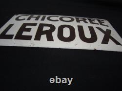 Ancienne Plaque Emaillee Chicoree Leroux
