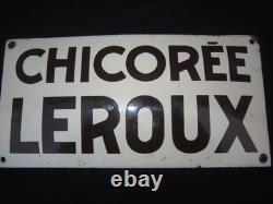 Ancienne Plaque Emaillee Chicoree Leroux