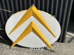 Ancienne Plaque Emaillee Citroën Deco Garage Vintage Enamel Sign Emailschil