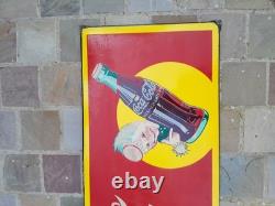 Ancienne Plaque Émaillée Coca Cola