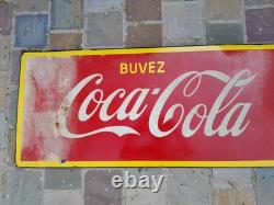 Ancienne Plaque Émaillée Coca Cola