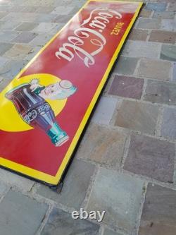 Ancienne Plaque Émaillée Coca Cola