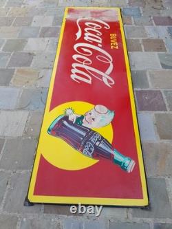 Ancienne Plaque Émaillée Coca Cola
