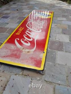 Ancienne Plaque Émaillée Coca Cola
