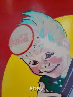 Ancienne Plaque Émaillée Coca Cola