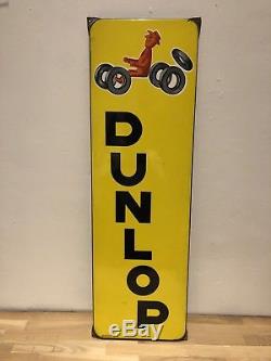 Ancienne Plaque Emaillee DUNLOP