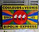 Ancienne Plaque Emaillee Double Face Ripolin Peinture