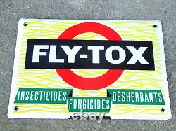 Ancienne Plaque Emaillee Fly Tox Emaillerie Alsacienne