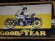 Ancienne Plaque Emaillee Good Year Motorcyclke Tires