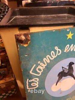 Ancienne Plaque Emaillée Les Laines Enchantées