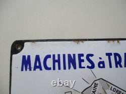 Ancienne Plaque Emaillee Machine A Traire Lorraine Emaillerie Laborde