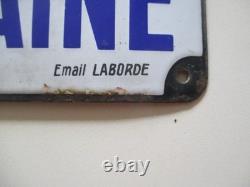 Ancienne Plaque Emaillee Machine A Traire Lorraine Emaillerie Laborde