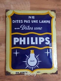 Ancienne Plaque Emaillee Philips