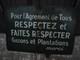 Ancienne Plaque Emaillee Pour L'agrement De Tous Respecter Et Faite Respecter