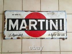 Ancienne Plaque Emaillee Publicitaire Martini Vintage