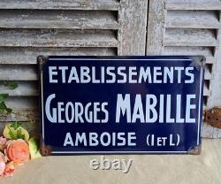 Ancienne Plaque Emaillee Rue Etablissement