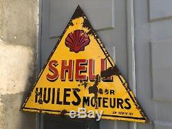 Ancienne Plaque Emaillee SHELL