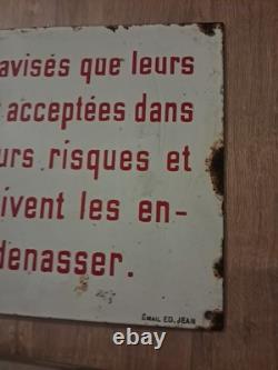 Ancienne Plaque Émaillée SNCF