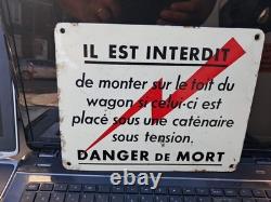 Ancienne Plaque Émaillée SNCF