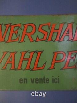 Ancienne Plaque Emaillee Stylo Plume Eversharp Wahl Pen/stylo Mine/publicitaire
