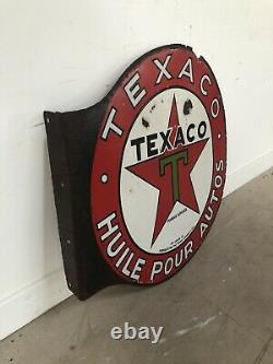 Ancienne Plaque Emaillee Texaco Enamel Sign Emailschild Insegna Emaille Bord