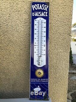 Ancienne Plaque Émaillée Thermomètre Potasse D Alsace