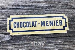 Ancienne Plaque En Tôle Chocolat Menier 13 X 4 cm