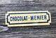 Ancienne Plaque En Tôle Chocolat Menier 13 X 4 cm